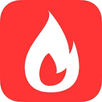 Logotipo da chama do aplicativo